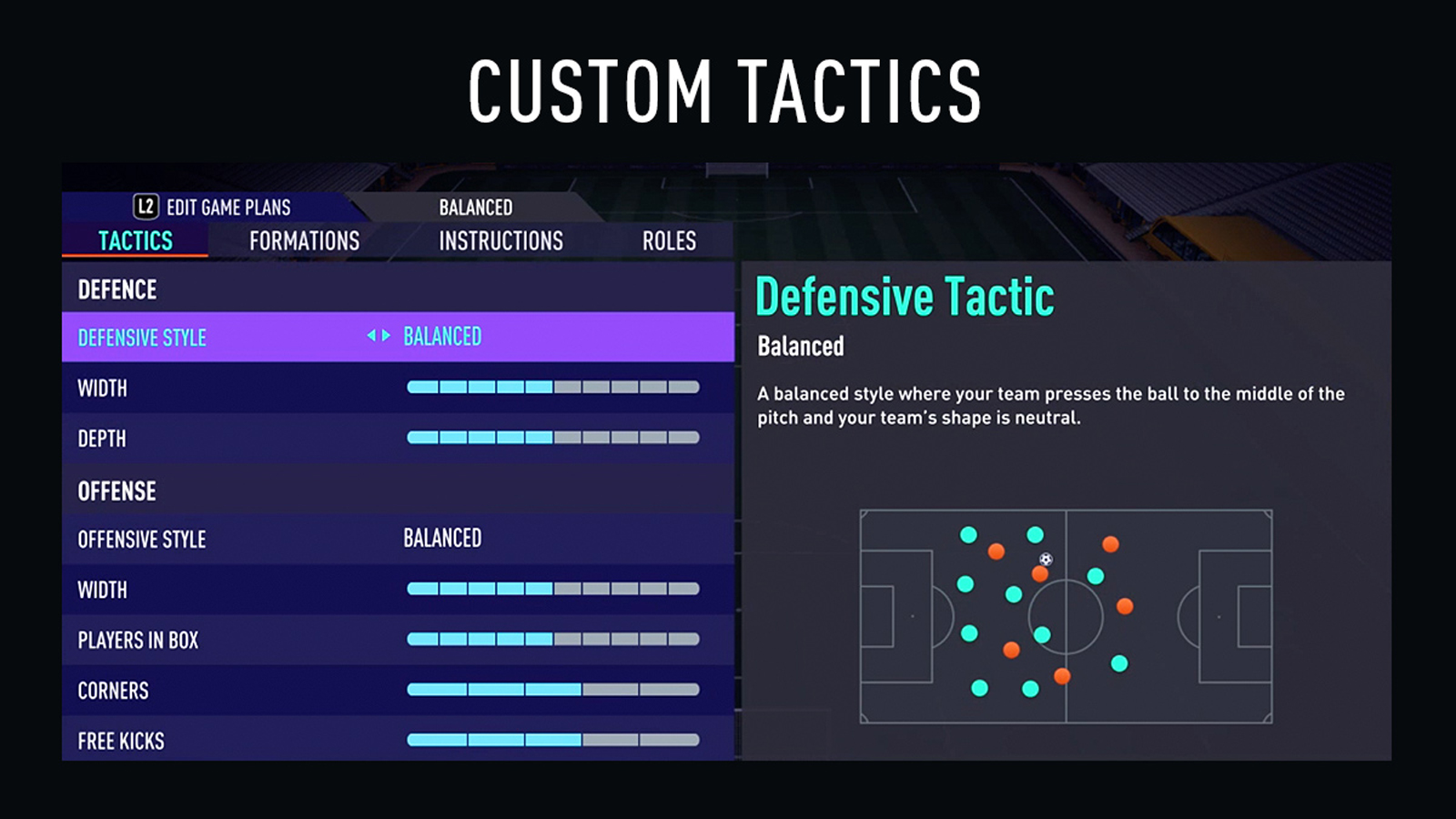 The new custom tactics on FIFA 22